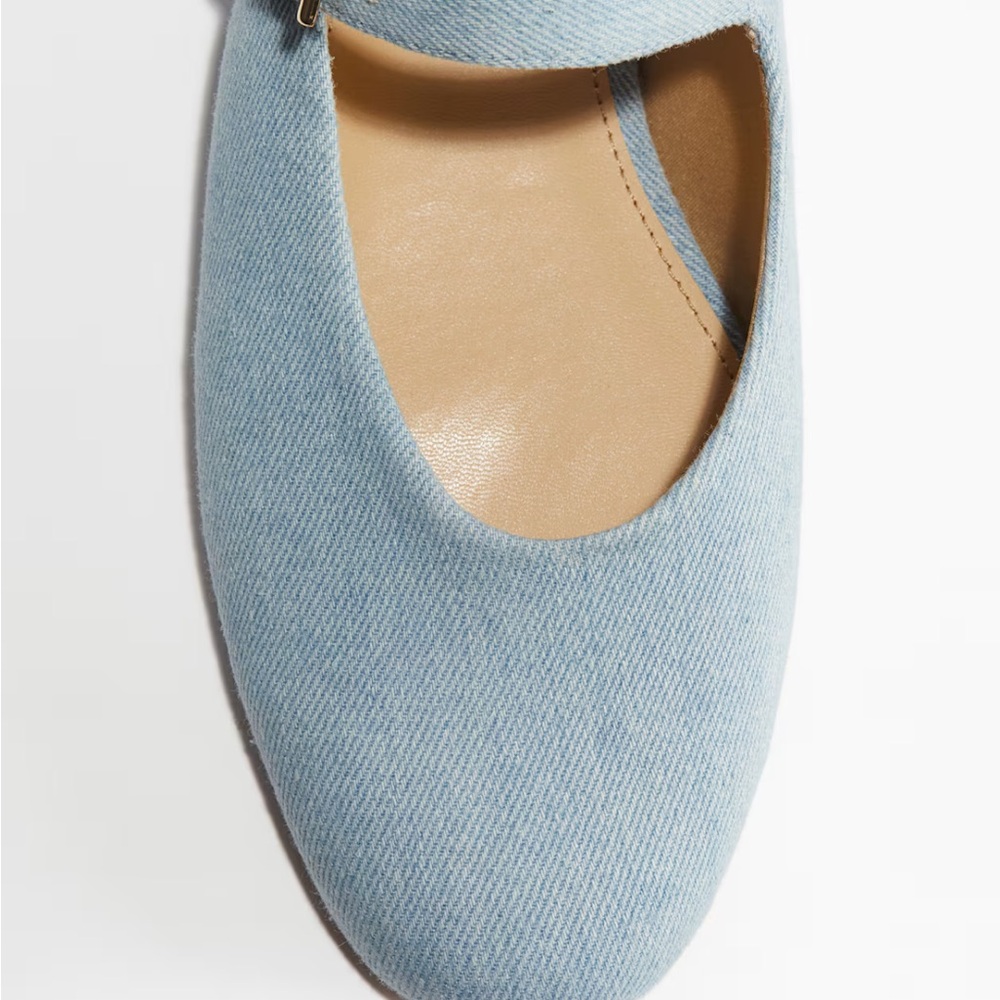 H&M Sky Blue Denim Mary Jane Flats - Picture 3 of 3